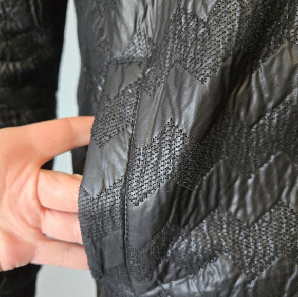 NUMPH ANTHROPOLOGIE Black Quilted Chevron Jacket. Size Small - Picture 3 of 12
